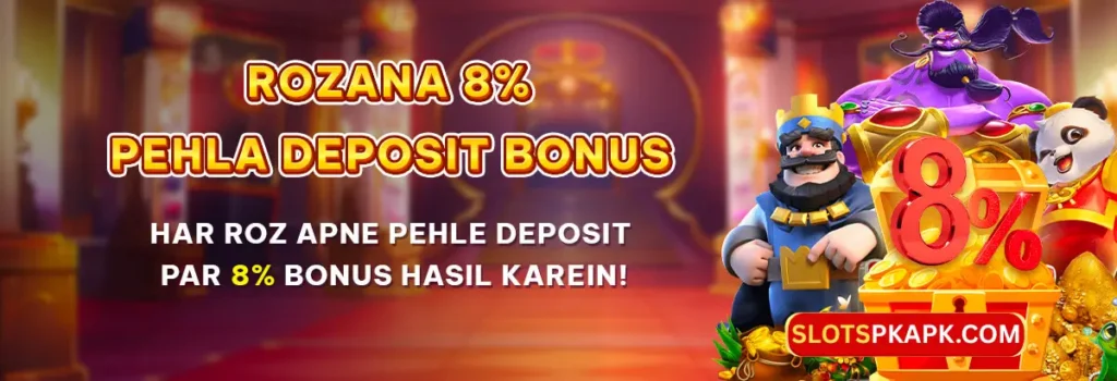 Slots PK First Deposit Bonus