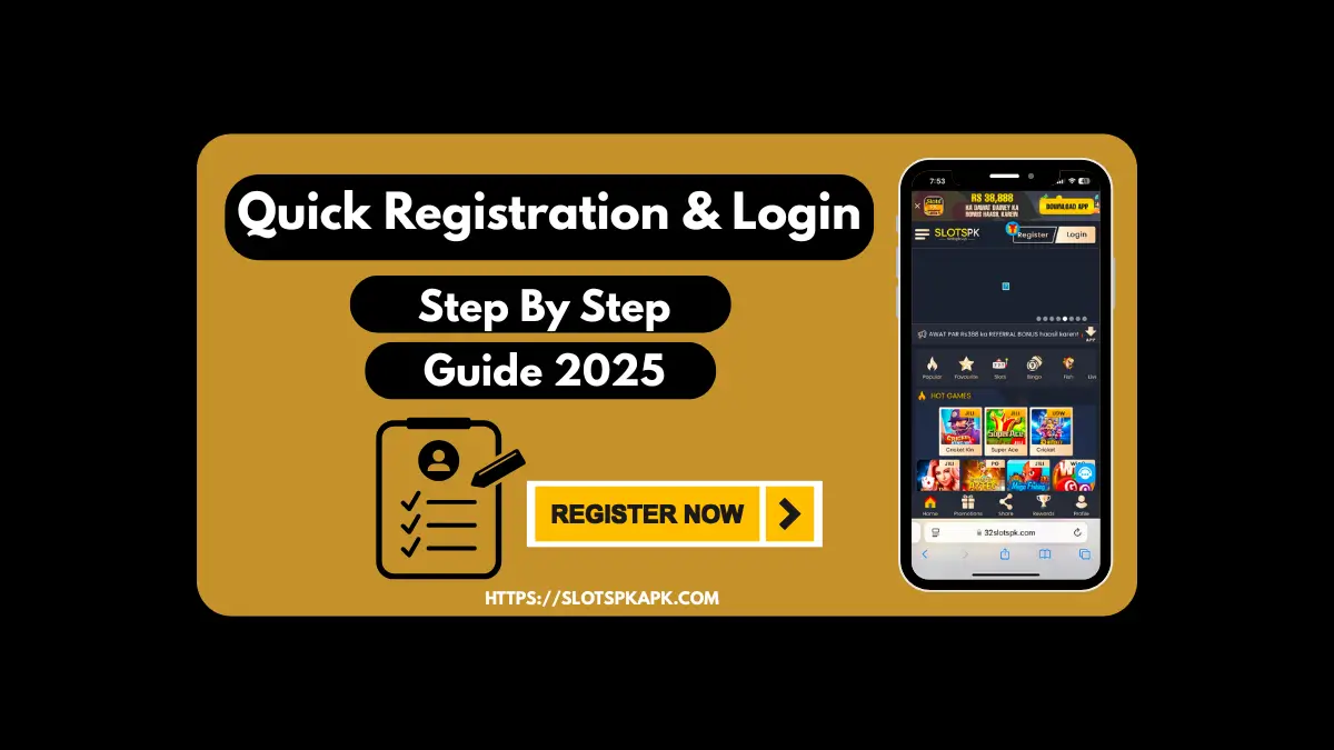 Slots PK Registration & Login